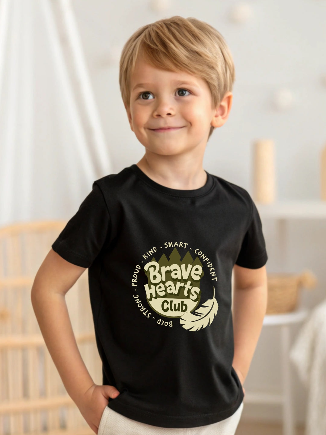 CIASARA Boys Graphic T-Shirt | Brave Hearts Club™ Kids T-Shirt