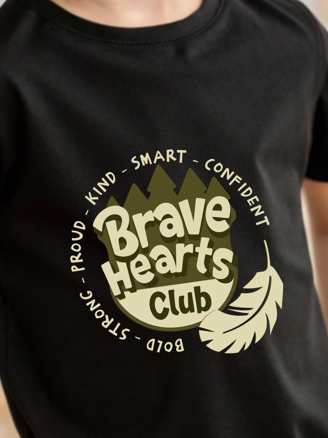CIASARA Boys Graphic T-Shirt | Brave Hearts Club™ Kids T-Shirt