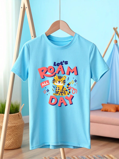 CIASARA Boys Graphic T-Shirt | Let's Roam All Day™ Kids Cotton T-Shirt