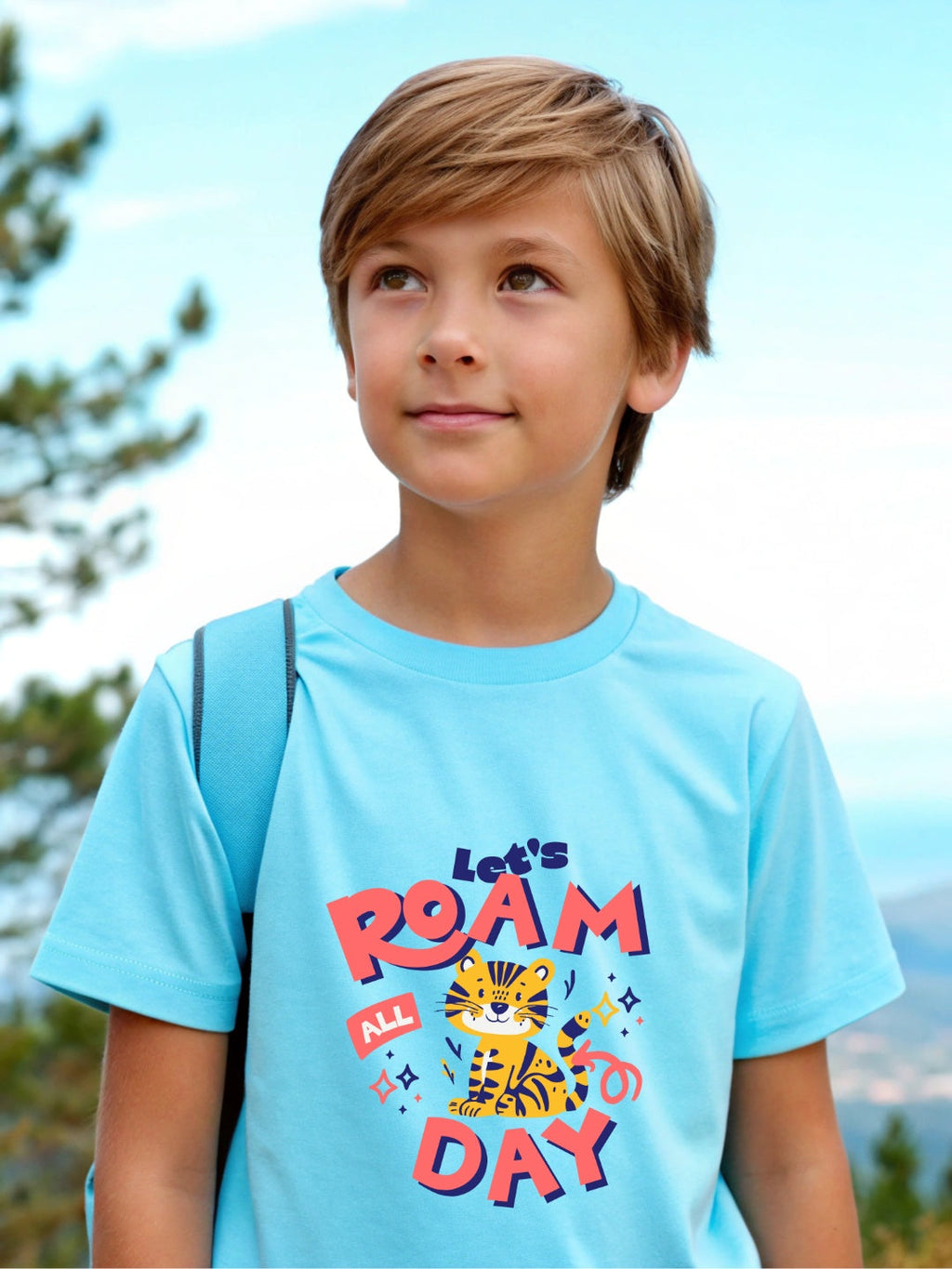 CIASARA Boys Graphic T-Shirt | Let's Roam All Day™ Kids Cotton T-Shirt