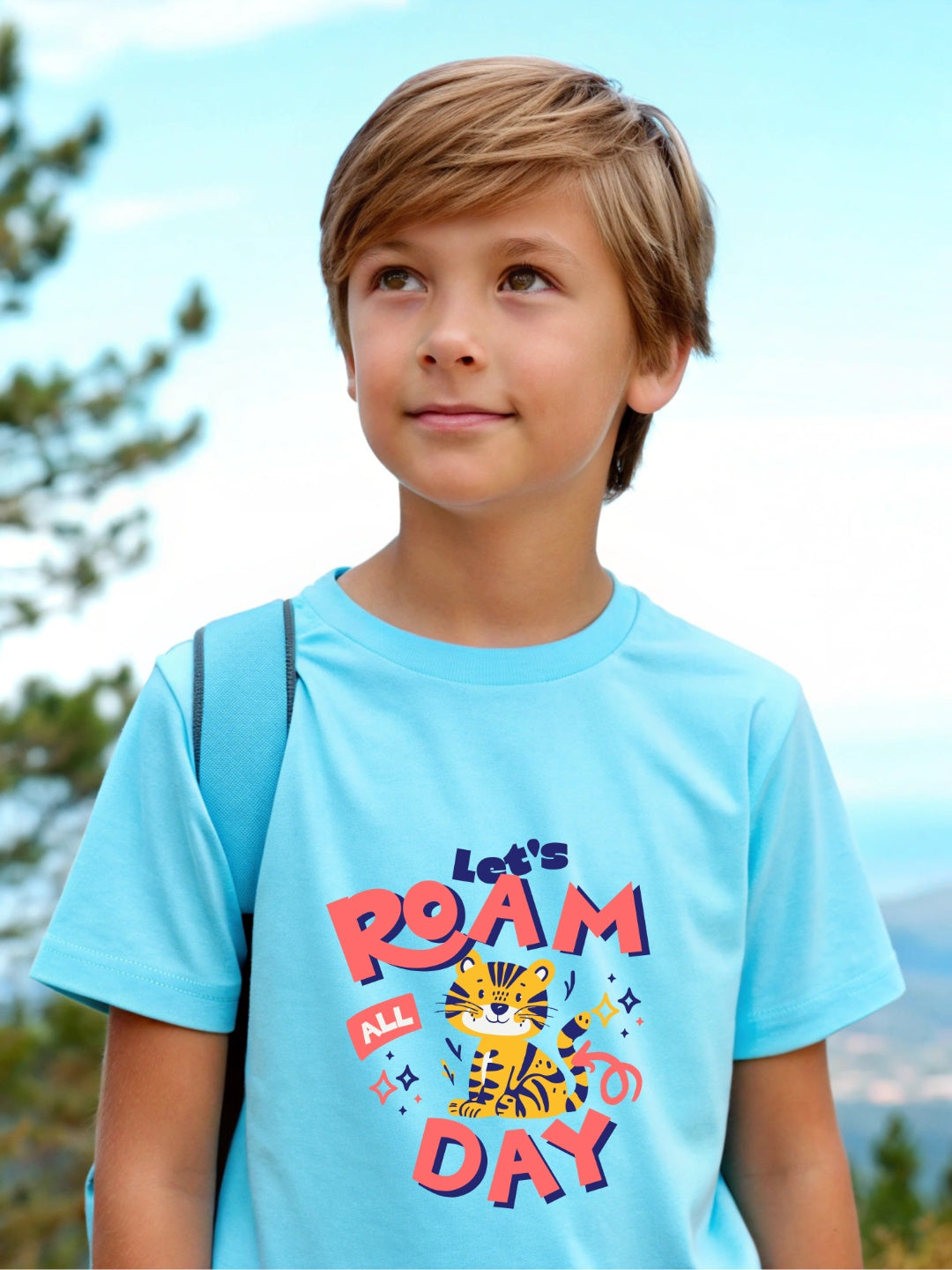 CIASARA Boys Graphic T-Shirt | Let's Roam All Day™ Kids Cotton T-Shirt