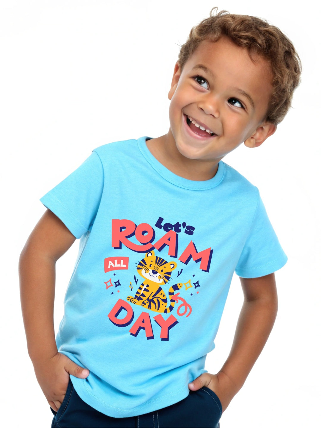 CIASARA Boys Graphic T-Shirt | Let's Roam All Day™ Kids Cotton T-Shirt