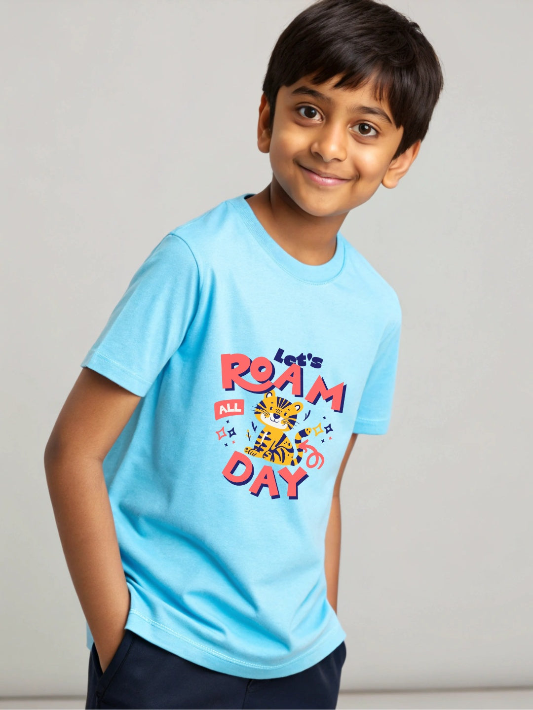 CIASARA Boys Graphic T-Shirt | Let's Roam All Day™ Kids Cotton T-Shirt