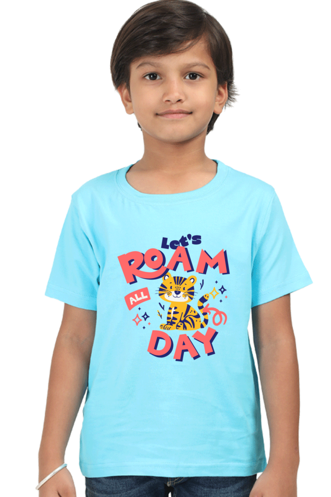 CIASARA Boys Graphic T-Shirt | Let's Roam All Day™ Kids Cotton T-Shirt