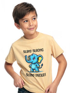 CIASARA boys cute elephant t-shirt for kids with blue elephant graphic and motivational text