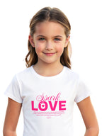CIASARA cute graphic shirt for girls featuring white tee with pink Spark Love design