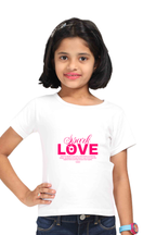 CIASARA cute graphic shirt for girls white tee with pink Spark Love design