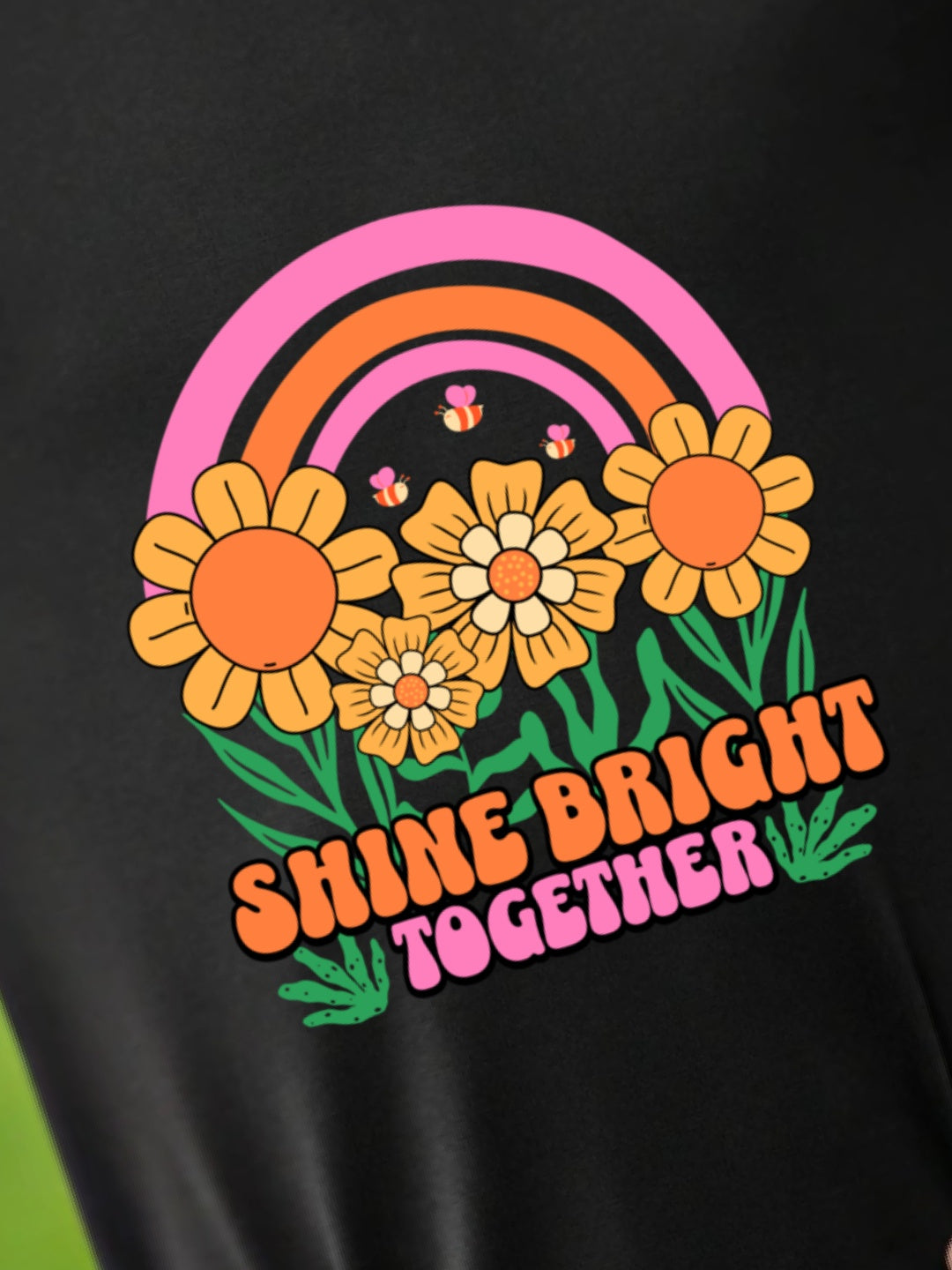 CIASARA girls floral t-shirt for girls with colorful flowers, rainbow, and shine bright graphic