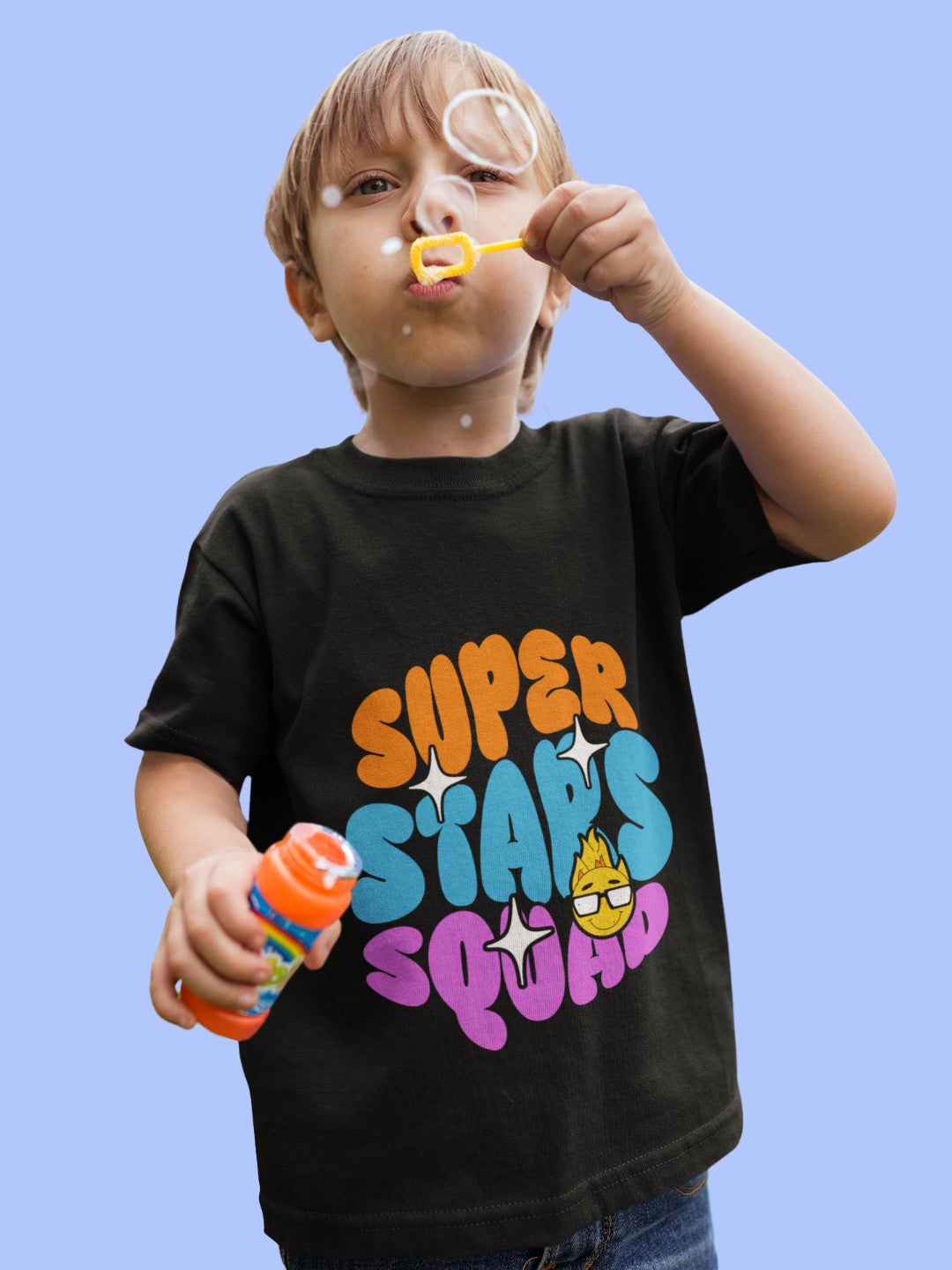 CIASARA funny cartoon t-shirt for boys with colorful super stars squad design
