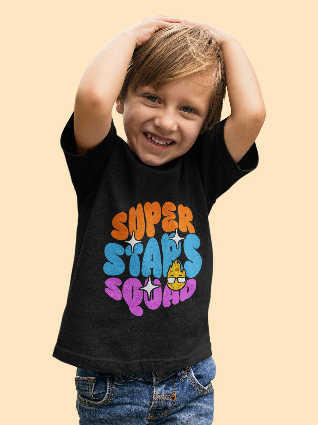 CIASARA funny cartoon t-shirt for boys featuring colorful Super Stars Squad graphic design