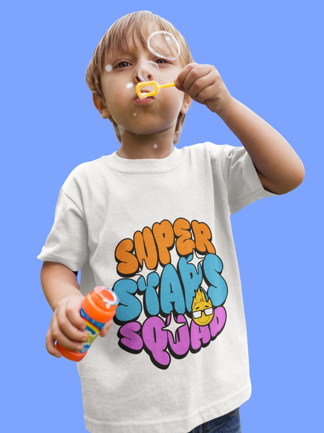 CIASARA funny cartoon t-shirt for boys with colorful Super Stars Squad graphic