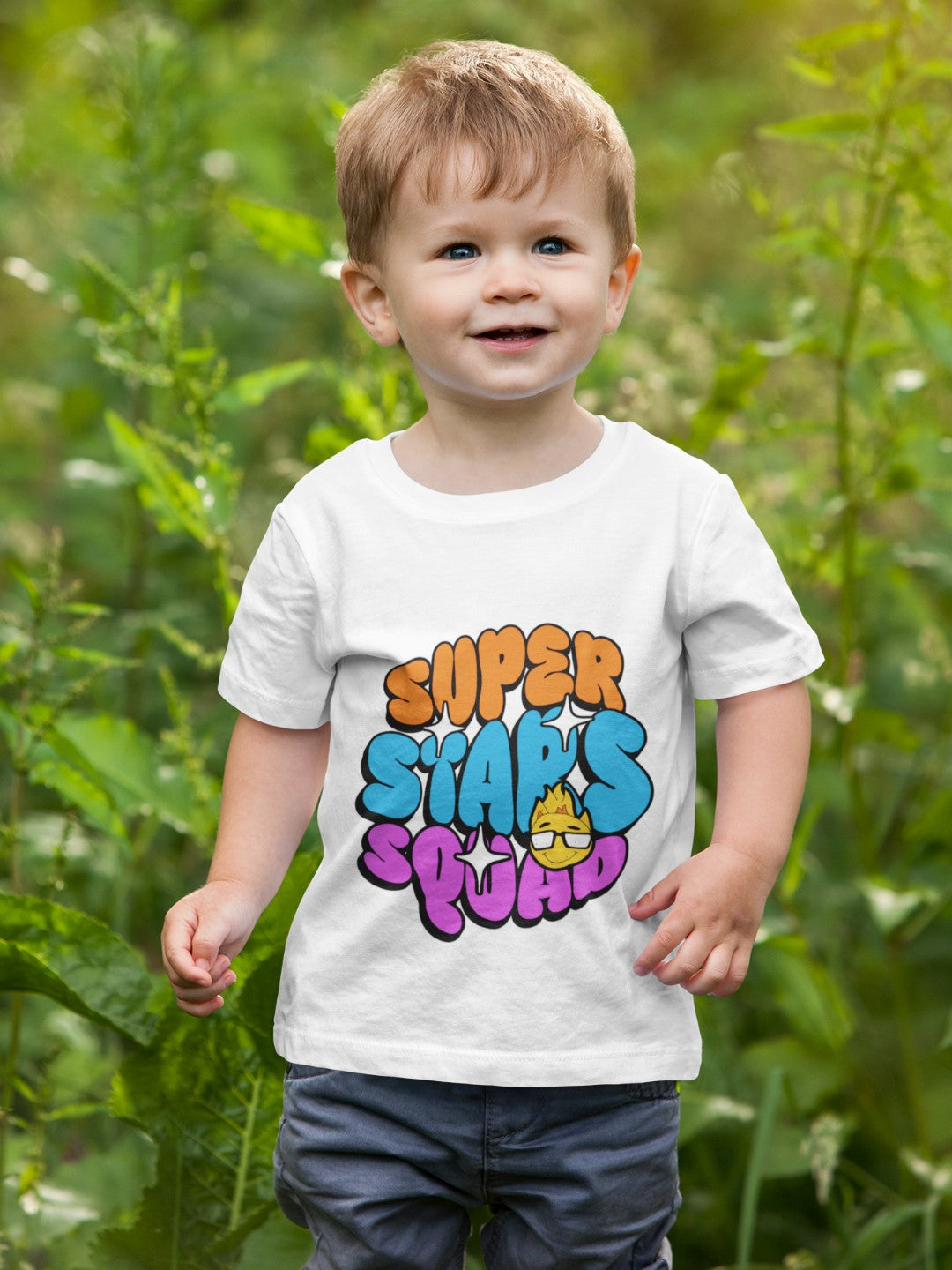 CIASARA funny cartoon t-shirt for boys with colorful super slaps squad graphic design